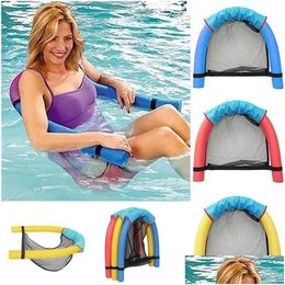 Pool Accessories Wholesale Creative Noodle Swimming Seat Floating Bed Recreation Chair Water Amazing Funny Mti Colours Random Drop Deli Ot0Pu