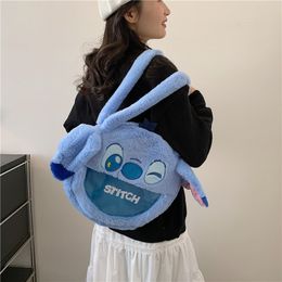 Large Capacity Cartoon Kuromi Plush Toy Shopping Bag Handheld Makeup Bag Manufacturer Wholesale2025