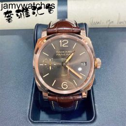 Panerass Luxury Designer Watches Wristwatches Immediate Wristwatch Men's Watch Pam00570 Manual Mechanical Rose Gold
