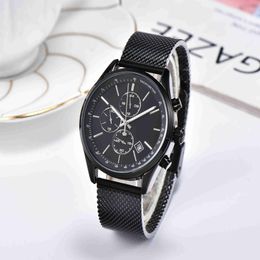 2021 luxury mens watches All pointer work functional chronograph quartz watch stainless steel strap waterproof designer stop221s