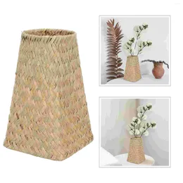 Vases Braided Vase European Style Pastoral Flower Arrangement Office Bamboo Woven Pots