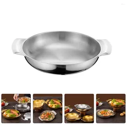 Double Boilers Hemoton Mixing Bowls Skillet Pan Stainless Steel Pot Handles Cooking Nonstick Flying Pots And Pans Set Korean