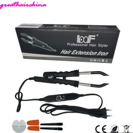 Connectors LooF JR618 Temperature Control Flat Plate fusion Hair Extension Keratin Bonding Tool Heat Iron Hair accessories tool