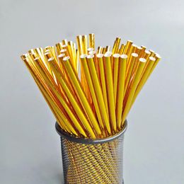 Disposable Cups Straws Degradable Paper Straw Solid Colour Bronzing Creative Series Get It Right Silicone Lids 10 Piece