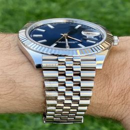 Luxury Wristwatch Automatic Men's Datejust 41 126334 Fluted Bezel Blue Index Jubilee 2023283S