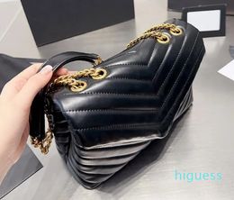 2024 Evening Bags Fashion Women's Underarm Bag High-capacity Classic Genuine Leather Postman Sand Chain