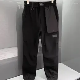 Men's Pants Casual Japanese Autumn 3D Cut Large Pocket Y3 Letter Printing Loose Sports Elastic Waist Tie Leggings