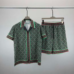 23SS Mens Designers Set Tracksuit Luksusowe klasyczne modne koszule Hawajskie Tracki dla ananasa szorty koszuli krótkie rękawowe garnitur #037