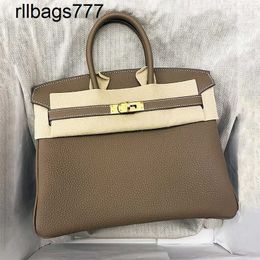 Genuine Leather Bk Handbag Light Tote Designer Luxury Togo Home Women's Carry-on Layer Cowhide Fashion Large Capacity Bride Bags handmade