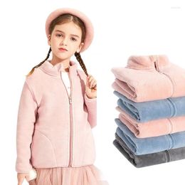 Jackets 2-11Years Children Clothes Kids Boys Girls Sweatshirt Coat Spring Autumn Flannel Fleece Zipper Boy Girl Infant Outerwear