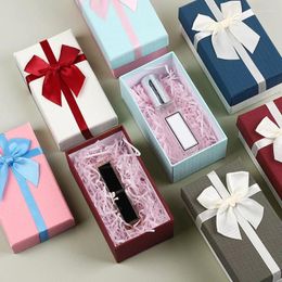 Jewellery Pouches Box For Engagement Ring Earrings Necklace Bracelet Bowknot Bracelets Red Brown Boxes Shape Gift Packing