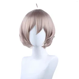 Party Supplies Anime In/spectre For Iwanaga Kotoko Cosplay Halloween Wig Heat Resisting Linen Brown Curly Hairpieces With Hair Cap