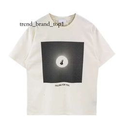 Men's T-shirts Men Women Vintage Heavy Fabric RHUDE BOX PERSPECTIVE Tee Slightly Loose Tops Multicolor Logo Nice Washed Rhude T-shirt 6996