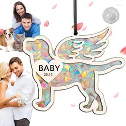 Garden Decorations Memorial Pet Sunshine Catcher Acrylic Wings Window Dog Sun Light Modelling Design Decoration Tool For Tree