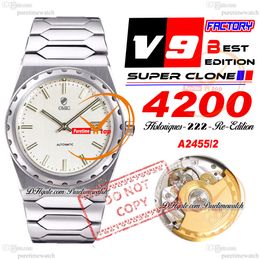 Historiques 4200H 222 Jumbo A2455 Automatic Mens Womens Unisex Watch V9F 37mm White Stick Dial Stainless Steel Bracelet Super Edition Puretimewatch Reloj Hombre