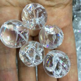 Decorative Figurines 5pcs Natural Rainbow Transparent Quartz Ball Crystal Reiki Healing