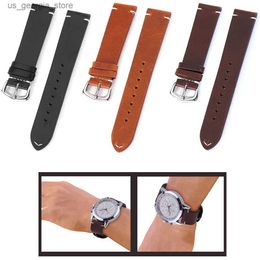 Watch Bands Genuine Leather Band Strap Stainless Steel Clasp 18mm 19mm 20m 21mm 22mm 24mm band Women Men Strap with pins Y240321