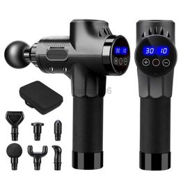 Massage Gun Fascial Massage Gun Electric Percussion Pistol Massager Body Neck Back Deep Tissue Muscle Relaxation Pain Relief Fitness 240321