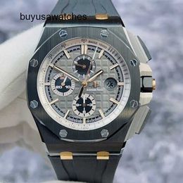 Classic AP WristwatchGerman Limited Edition Of Epic Royal Oak Offshore 26415CE Black Ceramic Material Timing Function Automatic Mechanical Mens Watch 44mm