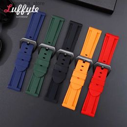 Watch Bands Sile band Rubber Sport bands Stainless Steel Buckle Accessories Replacement Strap 22mm 24mm 26mm Y240321