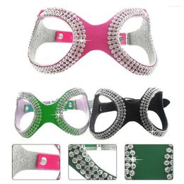 Dog Collars Pet Harness Eye-catching Shiny Surface Faux Leather All-Purpose Small Cat Sparkly Chest Supplies For Travel