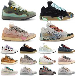 Luxury Curb Lanvinics Lanvinlities Designer Dress Shoes Star Style University Fashion Leather Curb Sneakers Casual Extraordinary Casual Sneaker bread shoes