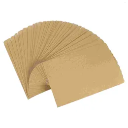 Gift Wrap 50Pcs Kraft Paper Blank Envelopes Invitation Envelops Document Bags (Khaki)