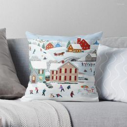 Pillow Once Upon A Winter Throw Cover Polyester Pillows Case On Sofa Home Living Room Car Seat Decor 45x45cm