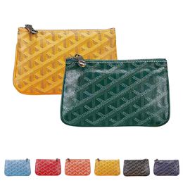 Fashion Mini coin purses pochette cards holder luxury Designer bag Womens Senats cardholder mens Leather keychain wristlets key pouch purse Clutch zipper wallets