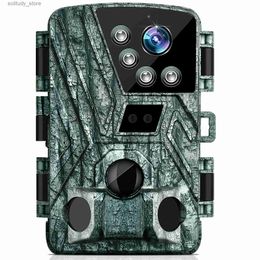 Hunting Trail Cameras Wild Trail Camera Infrared Night Vision Sports Wild Animal Camera Monitor Windproof Tracking Monitoring Photos Q240321