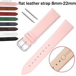 Watch Bands 8mm 10 12 13 14 15 16mm 17 18mm 19 20mm 21 22mm Genuine Leather Band Strap band For Women Men Brown Black Belt Band Y240321