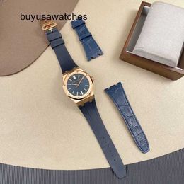Popular Luxury AP Wrist Watch Mens Watch Royal Oak Series 15510OR Rose Gold Blue Plate Automatic Mechanical Mens Fashion Casual Business Watch