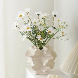 Vases Ceramic Abstract Alien Vase Nordic Flower Arrangement Art Plant Container Pampas Grass Accessories Decor Home Decorations