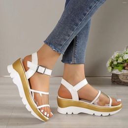 Sandals Women's Clear Flat For Women Wedge Wide Width With Arch Support Comfortable Walk