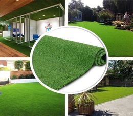 Fake Faux Landscape Artificial lawn Carpet Turf Indoor Outdoor Rug Synthetic9878088