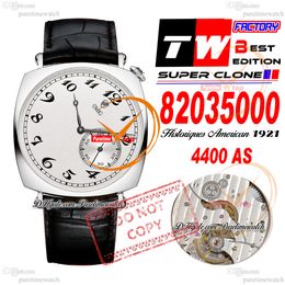 American 1921 82035 A4400 Automatic Mens Watch TWF 40mm Steel Case White Dial Black Leather Strap Super Edition Wathes Puretimewatch Reloj Hombre Montre Hommes PTVC