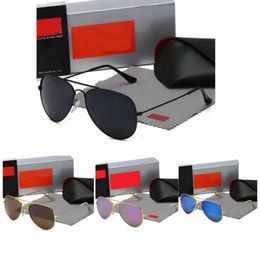 Sun Glasses With Box Pilot Sunglasses 2024Designer Anti-UV PC Lens Men Women Eyewear Glasses Metal Frame Y4UQ#