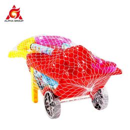 Sand Play Water Fun Super Wings Exclusive 6PCS Jett Summer Beach Set Trolley Buckets Sand Shovel Moulds Rake Watering Can Water Play Toys for Kid 240321