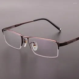Sunglasses Frames 55-17-142 Titanium Glasses High Quality Square Men Eyeglasses Prescription Full Frame Designer Optical