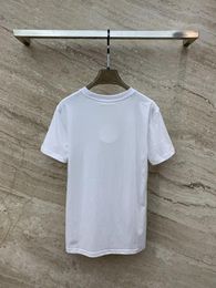 Women's T Shirts 24 Spring And Summer Ladies Casual Fashion Flower Embroidery Short-sleeved T-shirt Must Have White