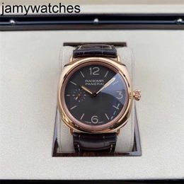 Panerass Luxury Designer Watches Wristwatches Shot 42mm Pam00439 Black Manual Mechanical Men's Watch Waterproof Stainless Steel High Quality Movement