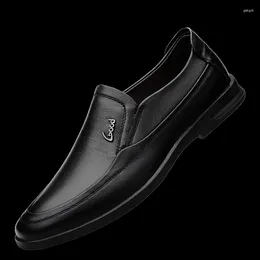 Casual Shoes Handmade Genuine Leather For Men Soft Loafers 2024 Business Dress ShoesLuxury Brand Gentleman