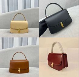 THE ROW Sofia Calf Top Handle Bags Handbag Fashion Luxury Designer Handbags Black Brown Purse Foreign Style Handbag Trend Fashion Bags2356