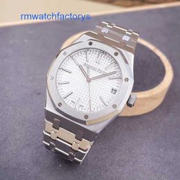 Crystal AP Wrist Watch Royal Oak Series 15510ST Precision Steel White Plate Mens Fashion Leisure Business Sports Watch World Watch Set