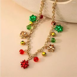 Pendant Necklaces Exquisite Colourful Bell Necklace For Women Girls Cute Cartoon Flower DIY Jewellery Accessories Christmas Gift Couple Gifts