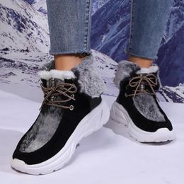 Boots Ankle Low Heel Fashion 2024 Brand Winter Shoes Female Zipper Solid Short Plush Women's Round Toe Botas Mujer