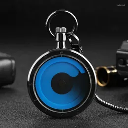 Pocket Watches Creative Turntable Color Dial Watch Men Women Quartz Pendant Snake Waist Chain Unique Timepiece Gift Reloj