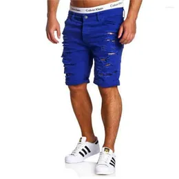 Men's Shorts 2024 Cargo Men Casual Ripped Holes Summer Brand Clothing Cotton Male Fashion Jogger Work