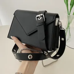 Evening Bags PU Leather Crossbody Bag For Women Wallet 2024 Designer Luxury Fashion Ladies Handbag Wide Strap Female Shoulder Green