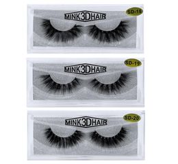 1200pairs 20style 3d Mink Hair Fake Eyelash 100 Thick real mink HAIR false eyelashes natural Extension fake Eyelashes false lashe1865663